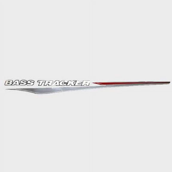 Bass Tracker Boat Hull Decal 110407 | 87 x 7 Inch Metallic Silver