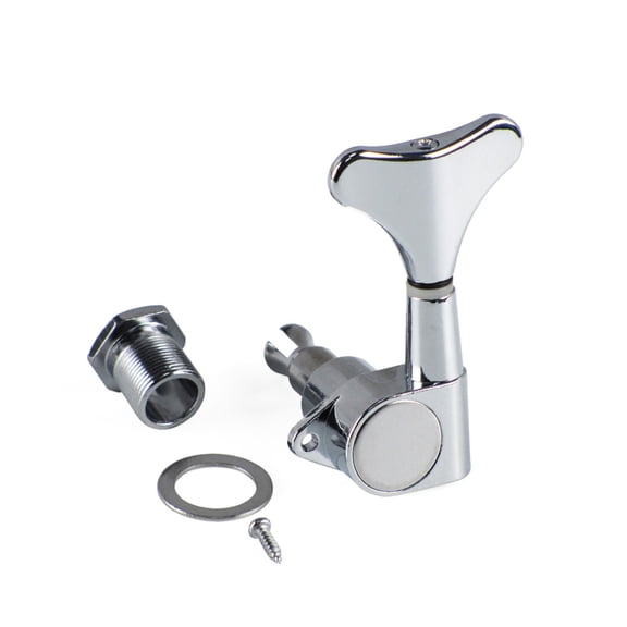 Bass Tuner Electric Bass Tuning Peg Guitar Opened Machine Head Knobs Replacement for 4 String Bass Right/Left Hand