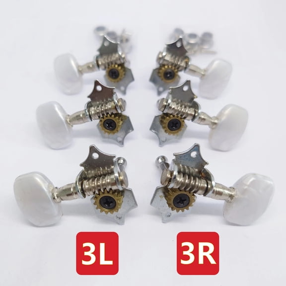 Bass Tuners Open Gear Machine Heads Tuning Pegs Chrome for P Bass J Bass Guitar Replacement Parts