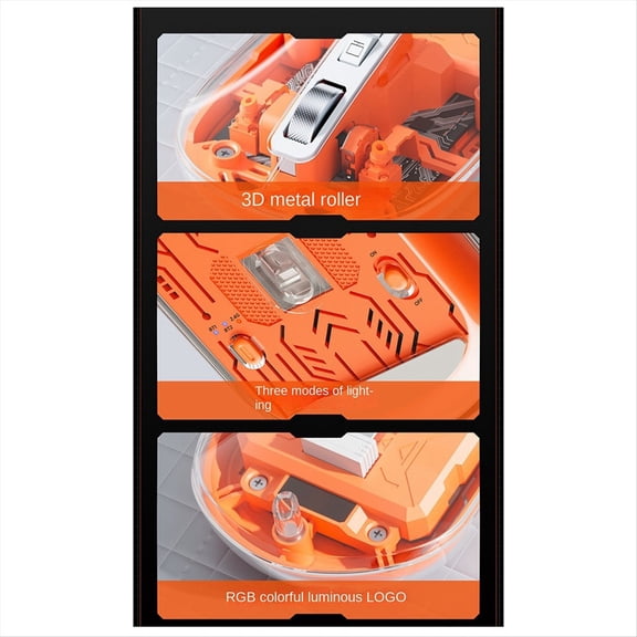 Bass Wireless Bluetooth Mouse 3-Mode Transparent Mouse 2.4G+Bluetooth5.0 for Laptop/Tablet Youth Pink,1 x Mouse 1 x USB receiver 1 x Charging cable,Youth Pink