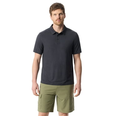 Bass & Co Men's Perforated Polo with Short Sleeves, Sizes S-XXXL