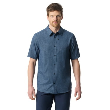 Bass & Co Men's Traveler Shirt with Short Sleeves, Size S-XXXL