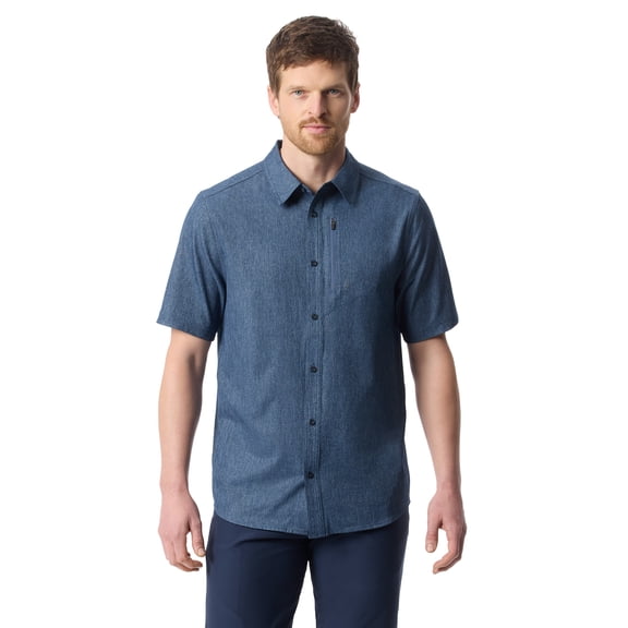 Bass & Co Men's Traveler Shirt with Short Sleeves, Size S-3XL