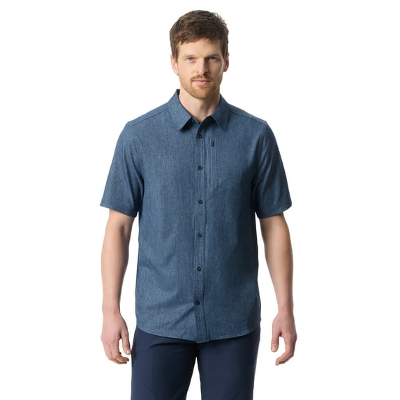 Bass & Co Men's Traveler Shirt with Short Sleeves, Size S-3XL