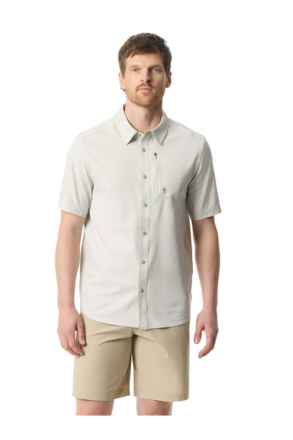 Bass & Co Men's Traveler Shirt with Short Sleeves, Size S-3XL