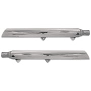 Bassani 3" Chrome Slant-Cut Slip-On Mufflers for True-Dual Head Pipes 31117C