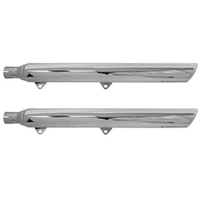Bassani 3" Chrome Slash-Cut Slip-On Mufflers for True-Dual Head Pipes (31117B)