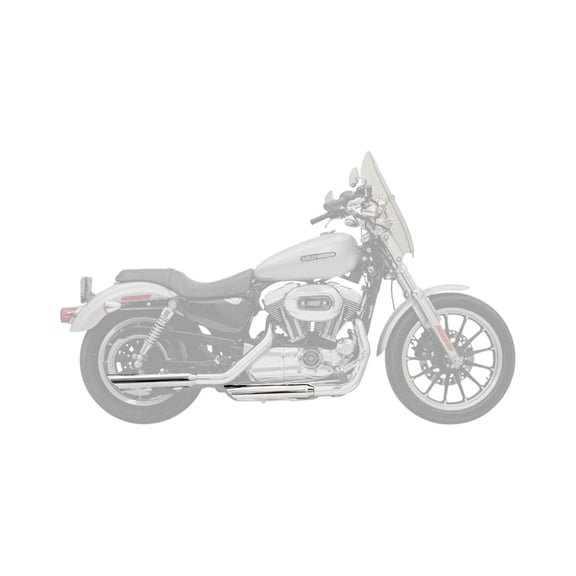 Bassani 3" FirePower Chrome Slash-Down Slip-On Mufflers (12117B)