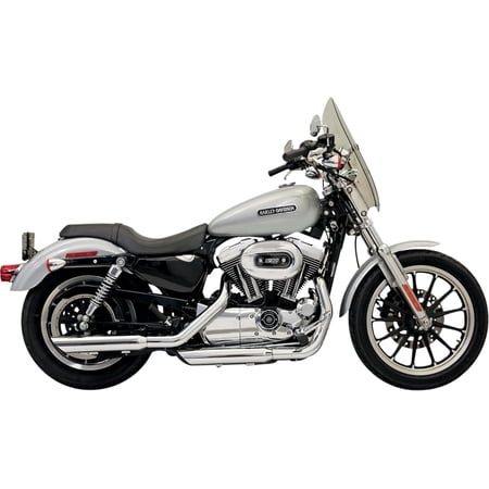 Bassani 3" FirePower Chrome Slash-Down Slip-On Mufflers (1X17B)