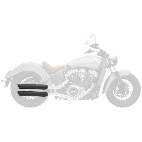 Bassani 3" Slip-On Mufflers Black w/Slash-Cut Ends (8S17BSB)