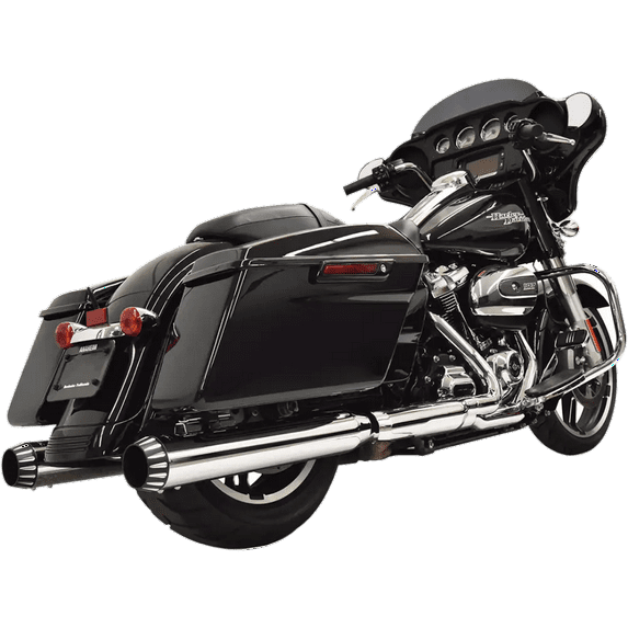 Bassani 4" QNT Chrome Slip-On Mufflers (1F72QNT5)