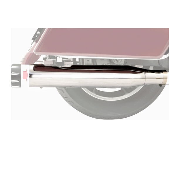 Bassani 4" Slip-On Quick Change Chrome Mufflers w/out End Caps (1F742)