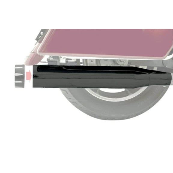 Bassani 4" Slip-On Quick Change Mufflers Black w/o End Caps (1F742B)