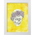thumbnail image 1 of Bassani, Justine 11x14 White Modern Wood Framed Museum Art Print Titled - Skull with Rose Crown, 1 of 4