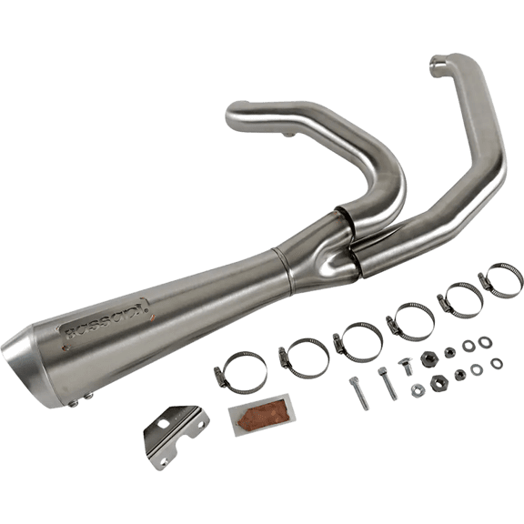 Bassani Road Rage 2-into-1 Short Stainless Steel Exhaust System (1F42SS)