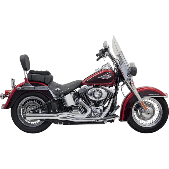 Bassani Road Rage II Short Chrome Mega-Power Exhaust System | Black Tip (1S12R)