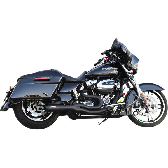 Bassani Road Rage II 2-Into-1 with Hot Rod Turnout Black Muffler System (1F68B)