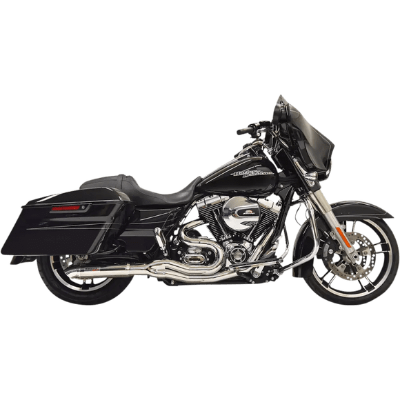 Bassani Road Rage II 2-Into-1 with Hot Rod Turnout Chrome Muffler System (1F68C)