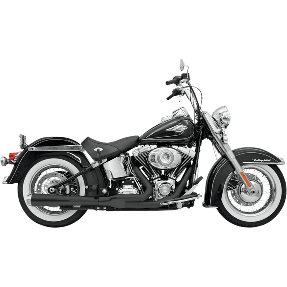Bassani Road Rage Long 24" Megaphone Black 2-into-1 Exhaust System (12121J)