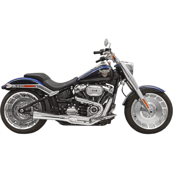 Bassani Road Rage Short 15.5" Megaphone Chrome 2-into-1 Exhaust System (1S62R)