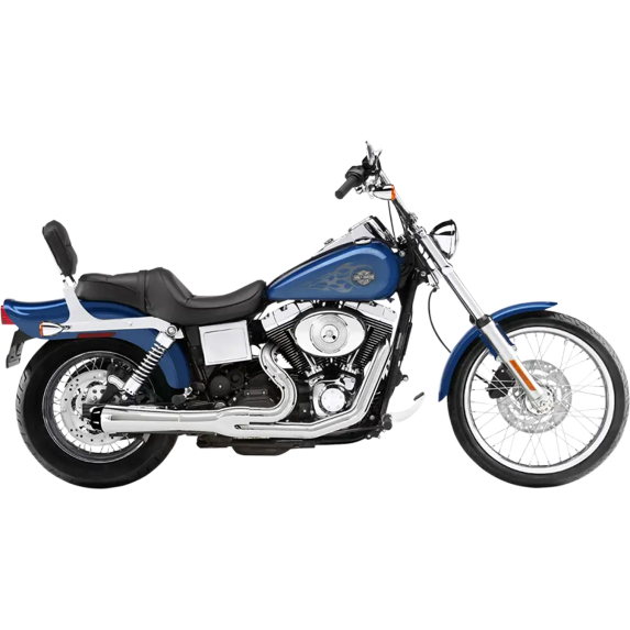Bassani Road Rage Short 21" Megaphone Chrome 2-into-1 Exhaust System (13312R)