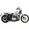 thumbnail image 1 of Bassani Road Rage Short Upswept 12" Megaphone Black 2-into-1 Exhaust System (14222J), 1 of 2