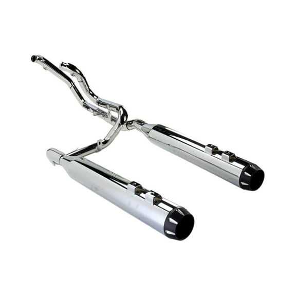 Bassani True-Dual Down Under Chrome Straight-Can Exhaust System (1F76R)