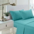 thumbnail image 1 of Bassano 1800 Series Embossed Deep Pocket Sheet Set - Super Soft & Wrinkle Free - Luxurious Bed Sheets Set (Twin, Aqua), 1 of 4