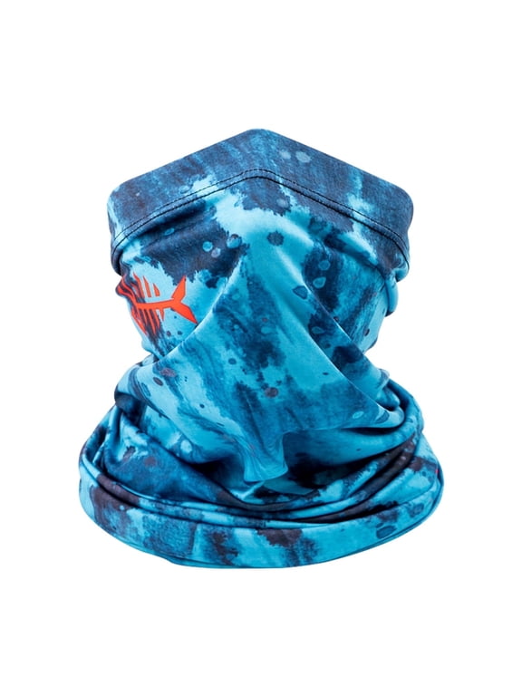 Adjustable UPF 50+ UV Sun Protection Face Mask, Blue Camo, 1 Count