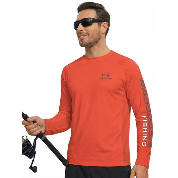 Bassdash Fishing T Shirts for Men UV Sun Protection UPF 50+ Long Sleeve Tee T-Shirt