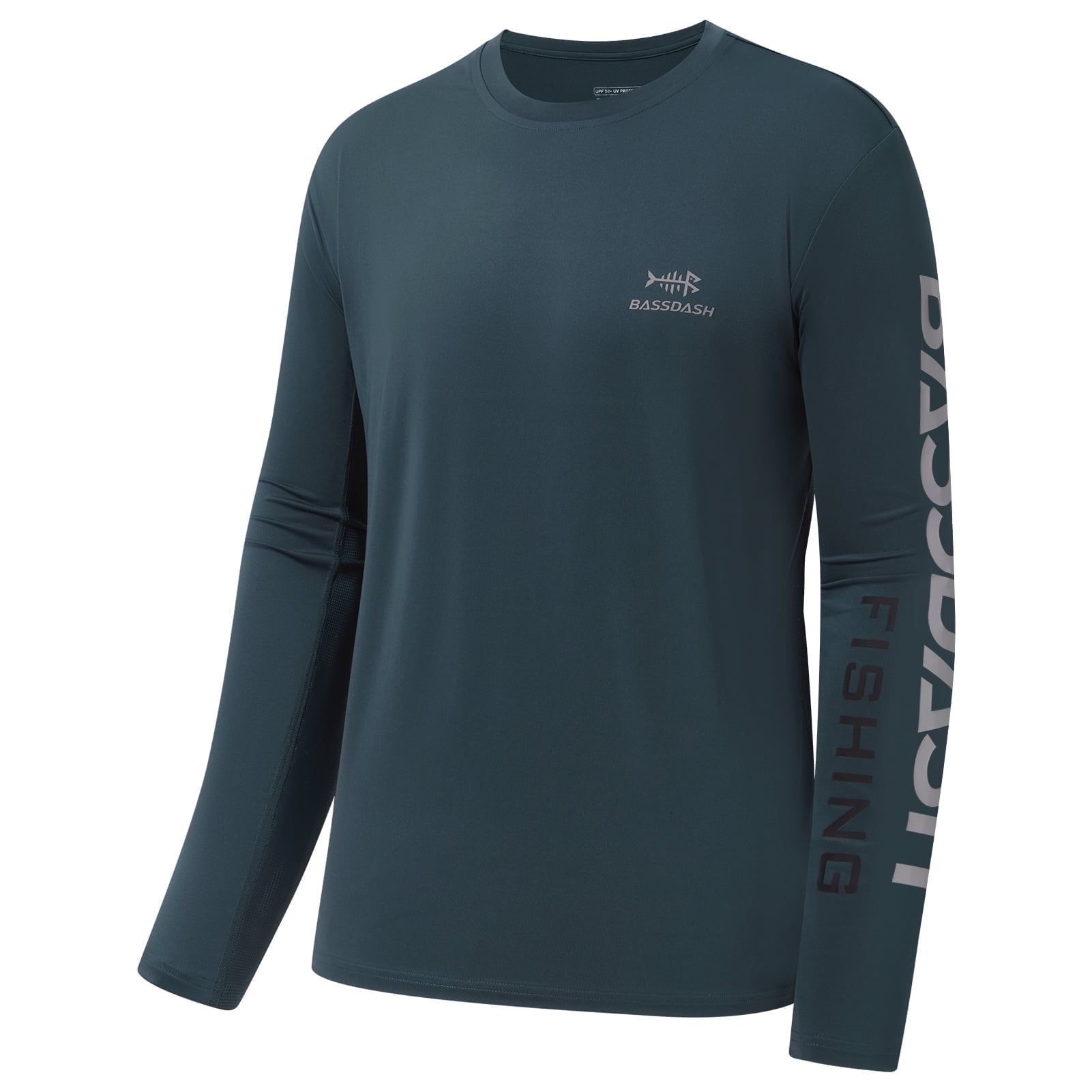 Bassdash Heren Grafische Shirts Lange Mouwen Vissersshirt UPF 50 Vochtafvoerend UV Zonbescherming FS35M, XL
