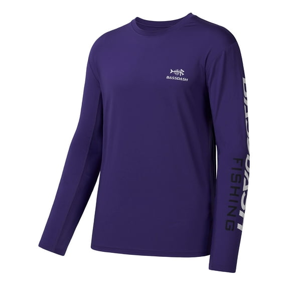 Bassdash Fishing T Shirts for Men UV Sun Protection UPF 50  Long Sleeve Tee T-Shirt