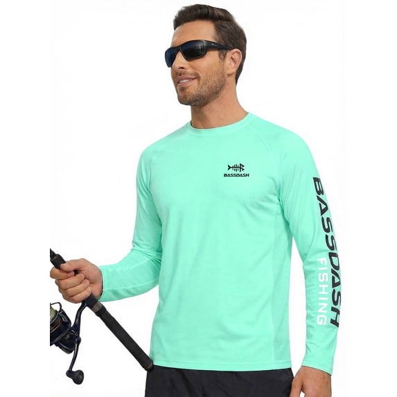 Bassdash Fishing T Shirts for Men UV Sun Protection UPF 50+ Long Sleeve Tee T-Shirt