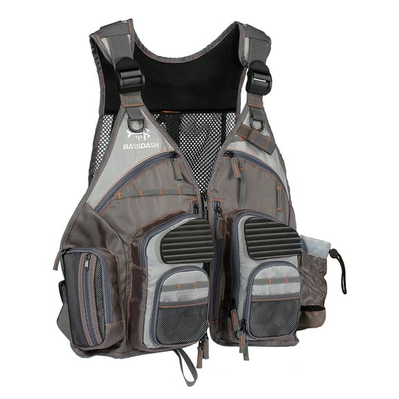 Bassdash Fishing Vest Adjustable for Men and Women, for Fly Bass Boat Fishing