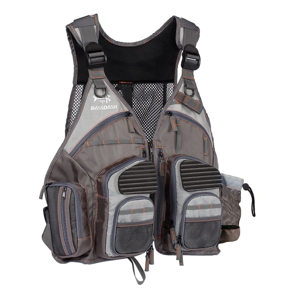 Bassdash Fishing Vest Adjustable for Men and Women, for Fly Bass Boat Fishing