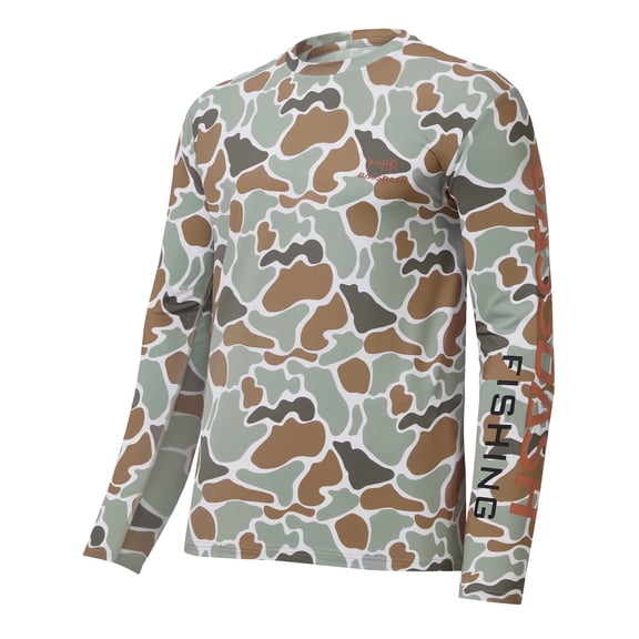 Bassdash Men’s Camo Fishing Shirts UPF 50+ Long Sleeve Quick Dry Lightweight T-Shirts for Outdoor Hiking Kayaking FS37M