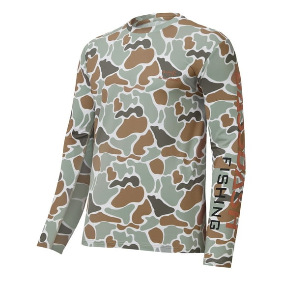 Bassdash Men’s Camo Fishing Shirts UPF 50+ Long Sleeve Quick Dry Lightweight T-Shirts for Outdoor Hiking Kayaking FS37M
