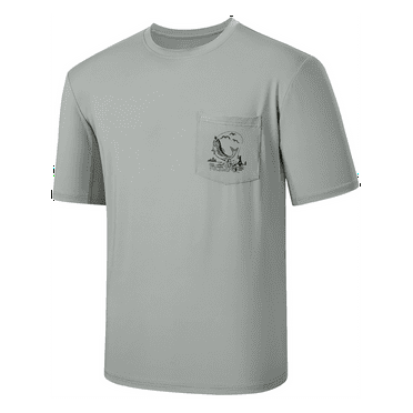 Bassdash Men’s UPF 50  Fishing Graphic T-Shirts Pocket Short Sleeve Shirt Quick Dry UV Sun Protection Casual Outdoor