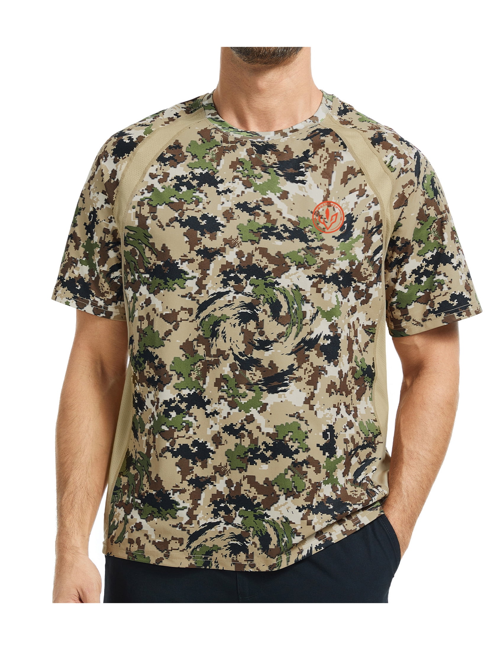 Chemise Pêche Bassdash UPF50+ Homme - Manches Longues Camo - Masque UV Intégré - XL