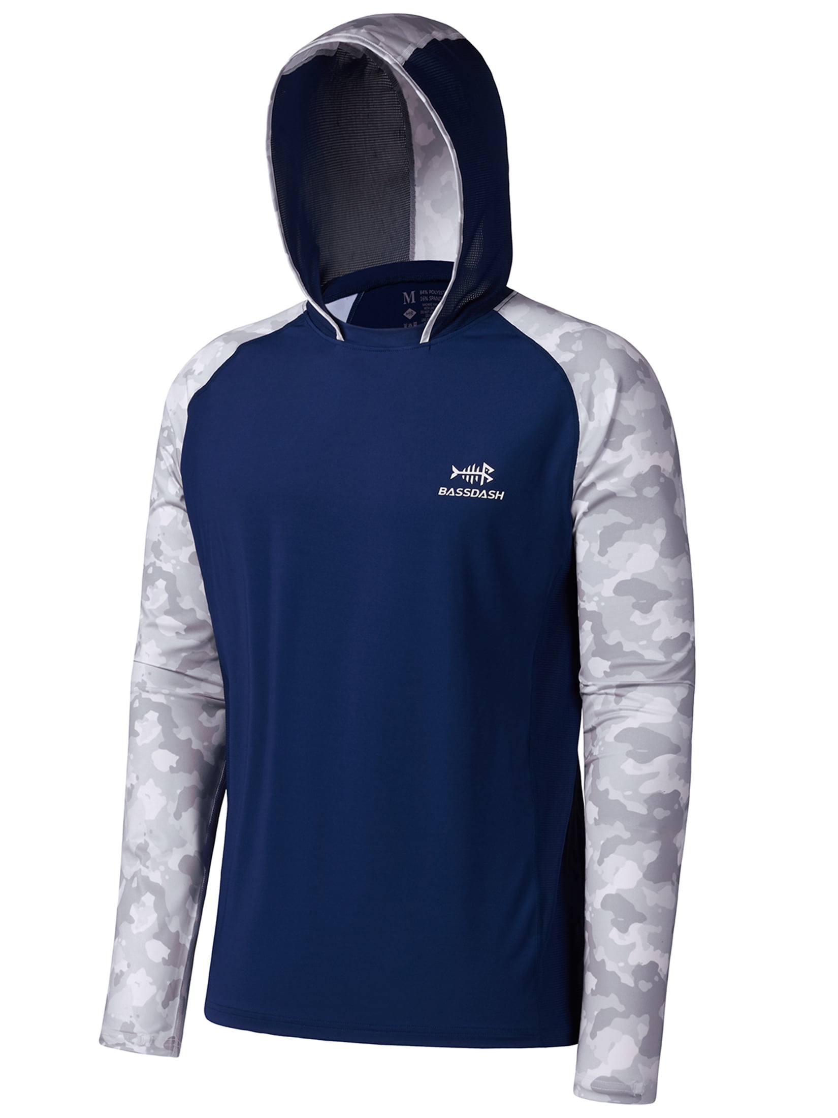 BASSDASH Jagdshirt UPF 50+ Mit Maske - Camouflage Hoodie Für Outdoor & Angeln