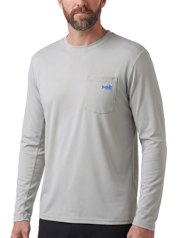 Men’s UPF 50+ Performance Long Sleeve T-Shirt UV Sun Protection Fishing Hiking Sports Shirts