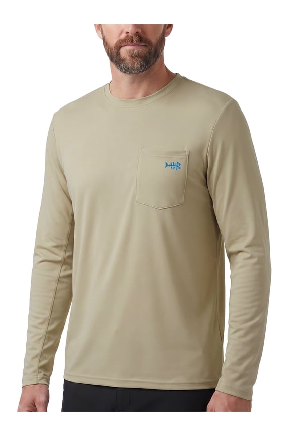 Men’s UPF 50+ Performance Long Sleeve T-Shirt UV Sun Protection Fishing Hiking Sports Shirts