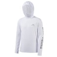 thumbnail image 1 of Bassdash Men's UV Sun Protection Hooded Long Sleeve Fishing Hoodie,White,M, 1 of 5