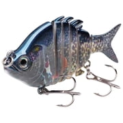 Bassdash SwimPanfish 2.5”/0.34oz Hard Bluegill Swimbaits Multi Jointed Topwater Trout Bass Fishing Crank Lure for Freshwater and Saltwater