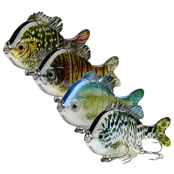 Bassdash SwimPanfish Multi Jointed Panfish Bluegill Swimbaits Hard Topwater Bass Lures Fishing Lure Crank Saltwater 3.5in/0.85oz