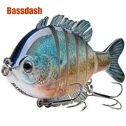 Bassdash SwimPanfish Multi Jointed Panfish Bluegill Swimbaits Hard Topwater Bass Lures Fishing Lure Crank Saltwater 3.5in/0.85oz
