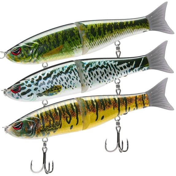 Bassdash Esche Artificiali SwimShad - 3 Glide Baits Per Pesca A Luccio, Persico E Trota - Foto 10