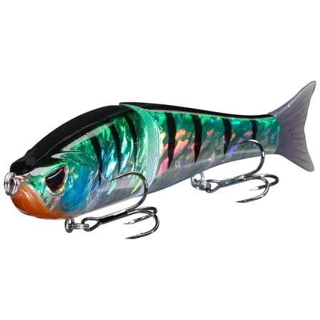 Bassdash SwimShad Glide Baits Jointed Swimbait Bass Pike Salmon Trout Muskie Fishing Lure 4.5in /18.5g