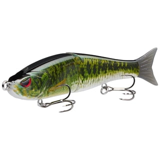 Bassdash SwimShad Glide Baits Jointed Swimbait Bass Pike Salmon Trout Muskie Fishing Lure 7in /62.5g