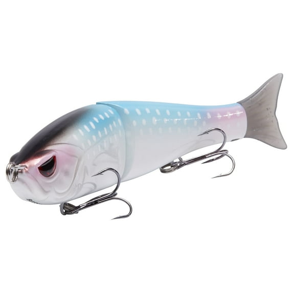 Bassdash SwimShad Glide Baits Jointed Swimbait Bass Pike Salmon Trout Muskie Fishing Lure 7in /62.5g